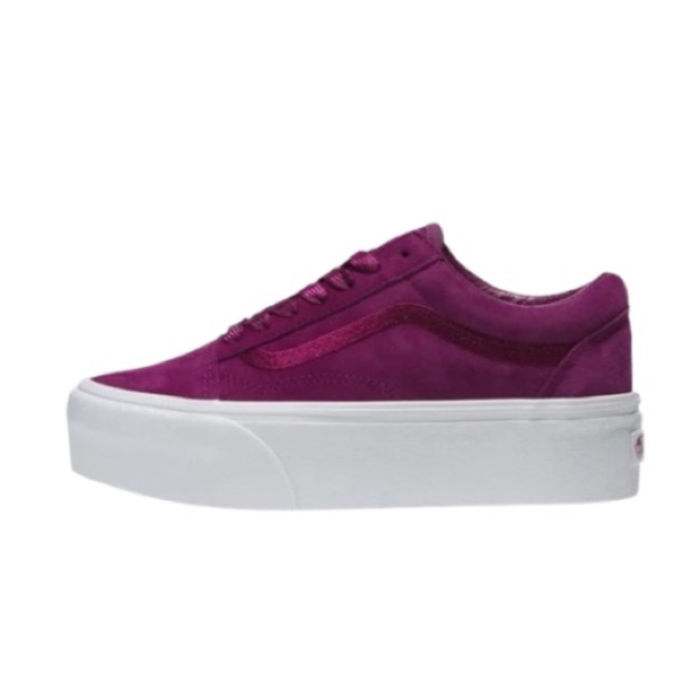 Vans Purple/Maroon/Berry Platform Old Skool Lace Up Sneakers Womens 8